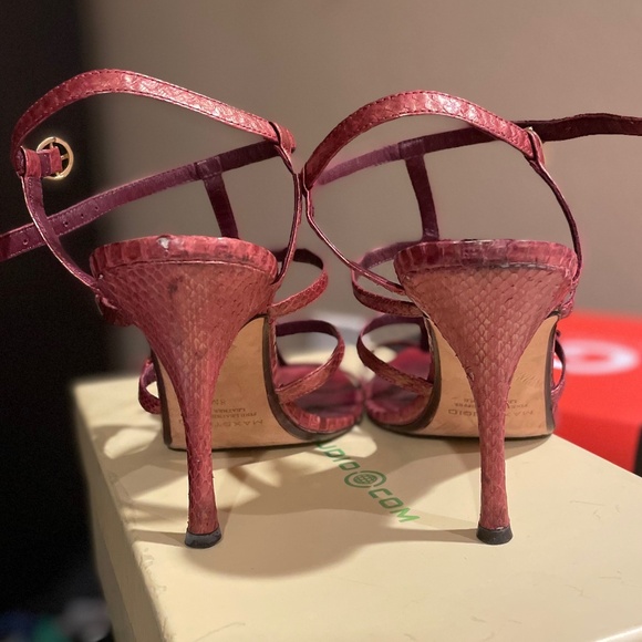 Max Studio, Gladiator High Heel Sandals - Fuchsia/Metallic Snake, size 8 - Picture 4 of 4